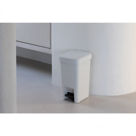 Кош за боклук с педал Brabantia StepUp 1008476, 10 л, Екологични материали, Голям отвор, Светлосив