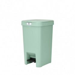 Кош за боклук с педал Brabantia StepUp 1008481, 16 л, Екологични материали, Голям отвор, Светлозелен