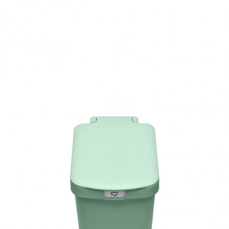 Кош за боклук с педал Brabantia StepUp 1008481, 16 л, Екологични материали, Голям отвор, Светлозелен