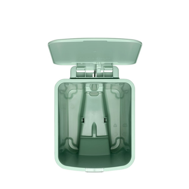 Кош за боклук с педал Brabantia StepUp 1008481, 16 л, Екологични материали, Голям отвор, Светлозелен