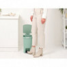 Кош за боклук с педал Brabantia StepUp 1008481, 16 л, Екологични материали, Голям отвор, Светлозелен
