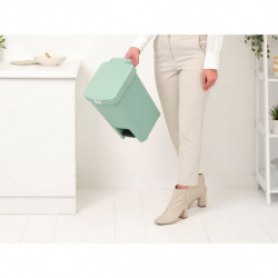 Кош за боклук с педал Brabantia StepUp 1008481, 16 л, Екологични материали, Голям отвор, Светлозелен
