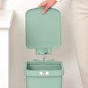 Кош за боклук с педал Brabantia StepUp 1008481, 16 л, Екологични материали, Голям отвор, Светлозелен