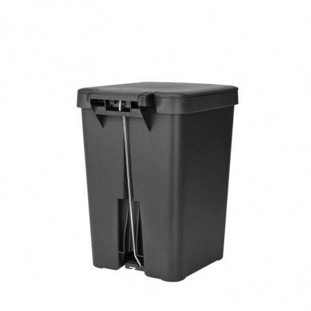 Кош за боклук с педал Brabantia StepUp 1008482, 25 л, Екологични материали, Голям отвор, Тъмносив
