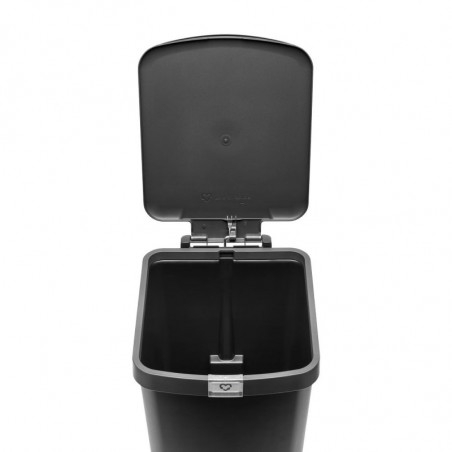 Кош за боклук с педал Brabantia StepUp 1008482, 25 л, Екологични материали, Голям отвор, Тъмносив