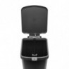 Кош за боклук с педал Brabantia StepUp 1008482, 25 л, Екологични материали, Голям отвор, Тъмносив