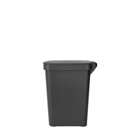 Кош за боклук с педал Brabantia StepUp 1008482, 25 л, Екологични материали, Голям отвор, Тъмносив