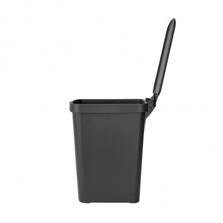 Кош за боклук с педал Brabantia StepUp 1008482, 25 л, Екологични материали, Голям отвор, Тъмносив