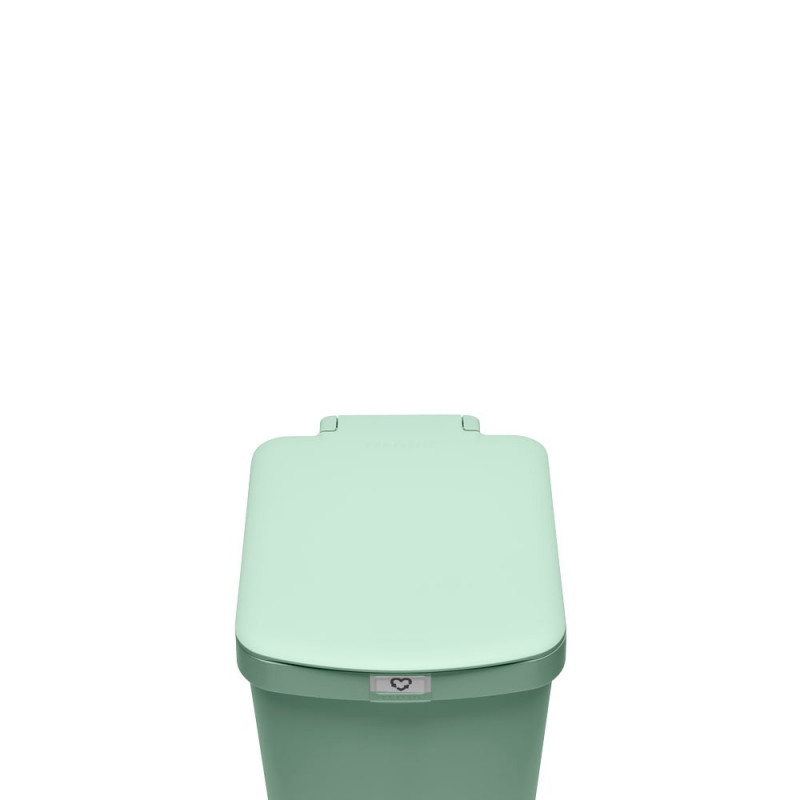 Кош за боклук с педал Brabantia StepUp 1008484, 25 л, Екологични материали, Голям отвор, Светлозелен
