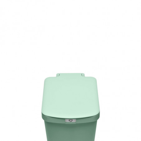 Кош за боклук с педал Brabantia StepUp 1008484, 25 л, Екологични материали, Голям отвор, Светлозелен