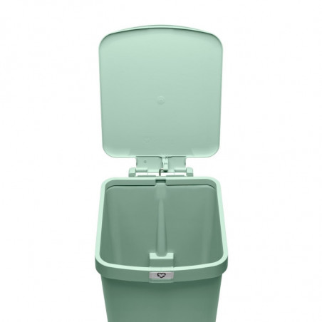 Кош за боклук с педал Brabantia StepUp 1008484, 25 л, Екологични материали, Голям отвор, Светлозелен