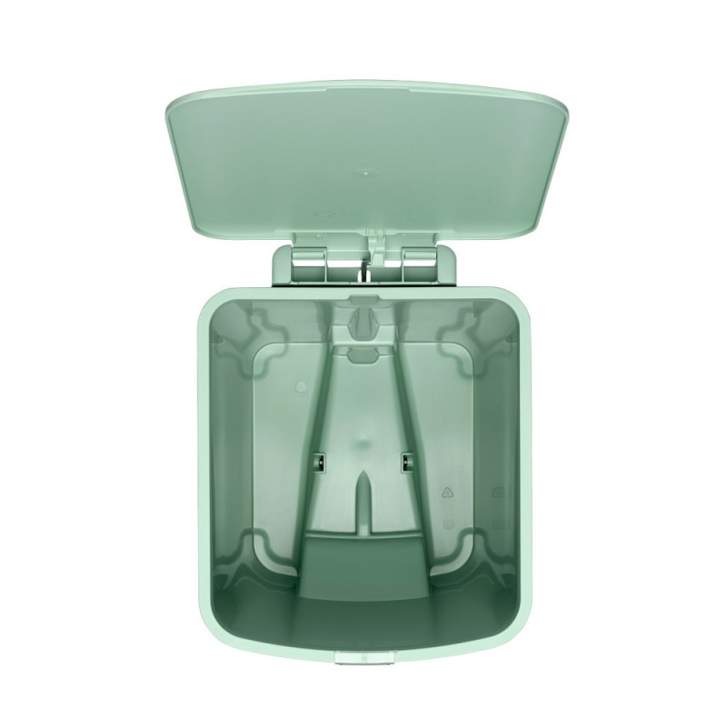 Кош за боклук с педал Brabantia StepUp 1008484, 25 л, Екологични материали, Голям отвор, Светлозелен