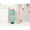 Кош за боклук с педал Brabantia StepUp 1008484, 25 л, Екологични материали, Голям отвор, Светлозелен