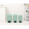 Кош за боклук с педал Brabantia StepUp 1008484, 25 л, Екологични материали, Голям отвор, Светлозелен