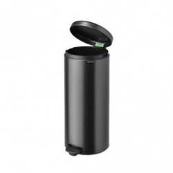 Кош за боклук с педал Brabantia NewIcon 1008850, 30 л, Плавно затваряне, Противоплъзгаща основа, Тъмносив