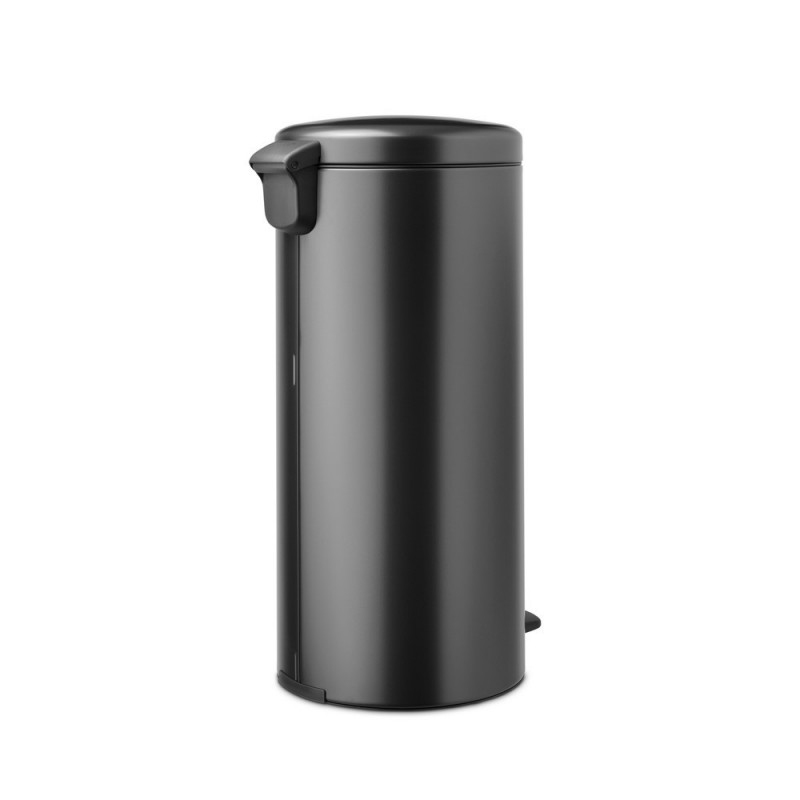 Кош за боклук с педал Brabantia NewIcon 1008850, 30 л, Плавно затваряне, Противоплъзгаща основа, Тъмносив