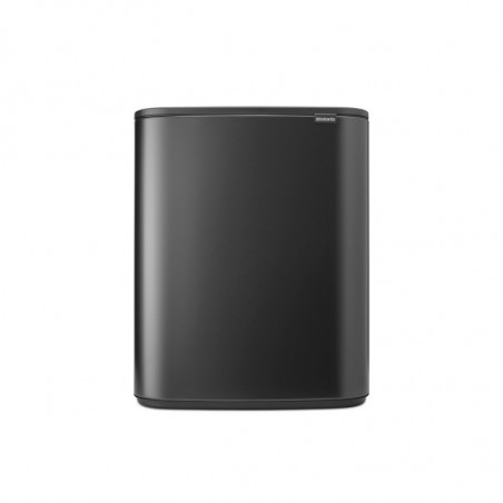 Кош за боклук Brabantia Bo Touch 1008858, 60 л, Плавно и безшумно отваряне, Голям отвор, Сив