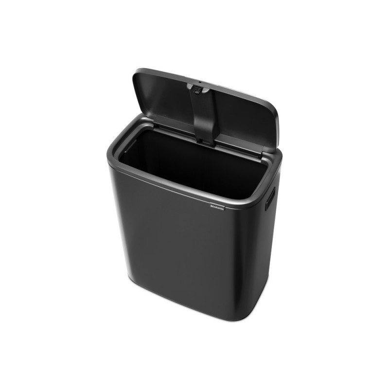 Кош за боклук Brabantia Bo Touch 1008858, 60 л, Плавно и безшумно отваряне, Голям отвор, Сив