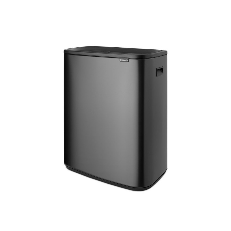 Кош за боклук Brabantia Bo Touch 1008858, 60 л, Плавно и безшумно отваряне, Голям отвор, Сив