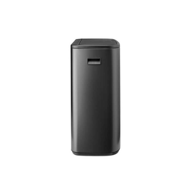 Кош за боклук Brabantia Bo Touch 1008858, 60 л, Плавно и безшумно отваряне, Голям отвор, Сив