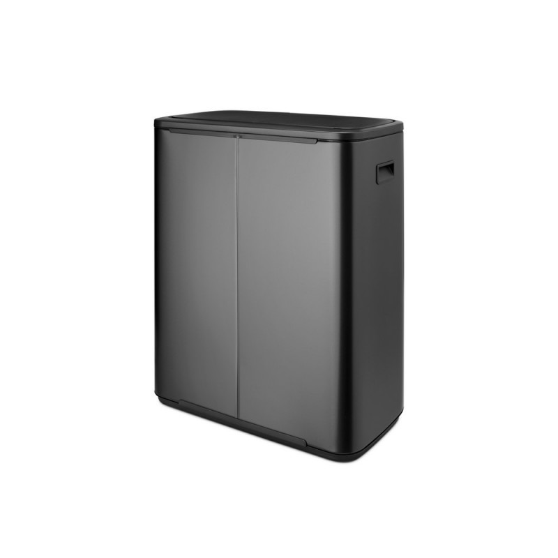 Кош за боклук Brabantia Bo Touch 1008858, 60 л, Плавно и безшумно отваряне, Голям отвор, Сив