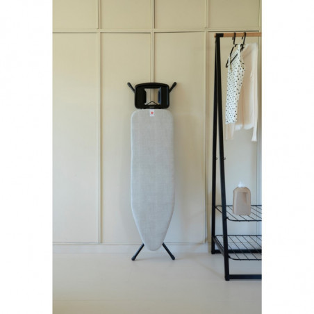 Маса за гладене Brabantia B 1008893, 124x38 см, 7 позиции за регулиране, Голяма поставка за ютия, Светлосив