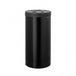 Кош за пране Brabantia 1008916, 35 л, Пластмасов капак, Пълнене без отваряне, Вентилационни отвори, Черен