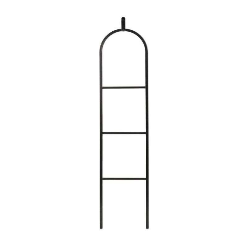 Многофункционална закачалка за дрехи Brabantia Linn 1008927, 3 рафта, Овална част за закачане на сако, Устойчива на корозия, Черен