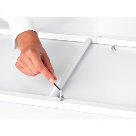 Многофункционална закачалка за дрехи Brabantia Linn 1008928, 3 рафта, Овална част за закачане на сако, Устойчива на корозия, Бял