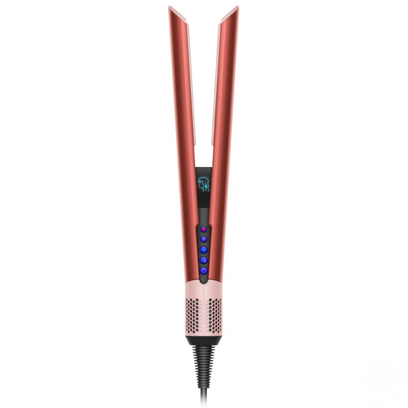 Преса за коса Dyson HT01 Airstrait StrBz/BhPk 560844-01, 1600W, Маx 140C, Йонизация, 6 нива на темп, Щадяща косата, Медно покритие, LCD дисплей, Ягодов бронз