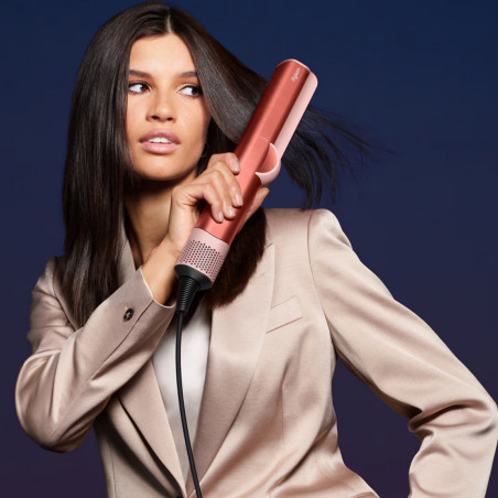 Преса за коса Dyson HT01 Airstrait StrBz/BhPk 560844-01, 1600W, Маx 140C, Йонизация, 6 нива на темп, Щадяща косата, Медно покритие, LCD дисплей, Ягодов бронз