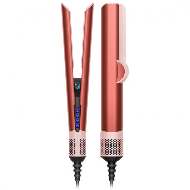 Преса за коса Dyson HT01 Airstrait StrBz/BhPk 560844-01, 1600W, Маx 140C, Йонизация, 6 нива на темп, Щадяща косата, Медно покритие, LCD дисплей, Ягодов бронз