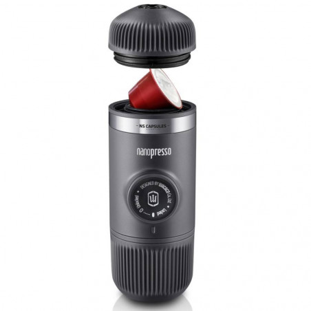 Адаптер за капсули Wacaco Nespresso NS Adaptor, Неръждаема стомана, Без BPA, Черен/сив