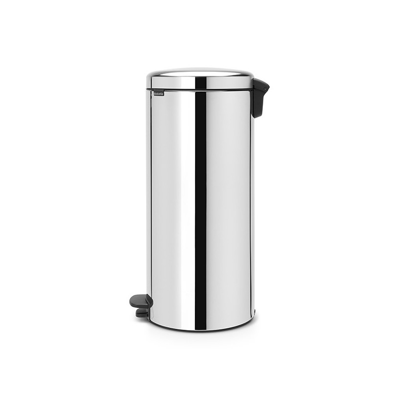 Кош за боклук с педал Brabantia NewIcon 649055, 30 л, Плавно затваряне, Противоплъзгаща основа, Инокс