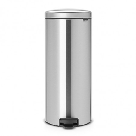 Кош за боклук с педал Brabantia NewIcon 649056, 30 л, Плавно затваряне, Противоплъзгаща основа, Инокс/Мат