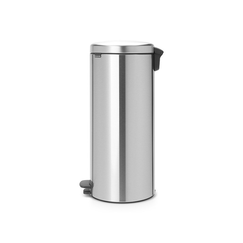 Кош за боклук с педал Brabantia NewIcon 649056, 30 л, Плавно затваряне, Противоплъзгаща основа, Инокс/Мат
