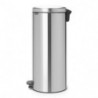 Кош за боклук с педал Brabantia NewIcon 649056, 30 л, Плавно затваряне, Противоплъзгаща основа, Инокс/Мат