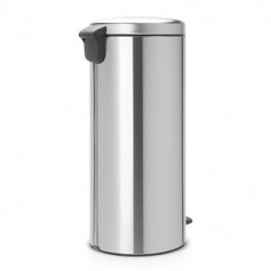 Кош за боклук с педал Brabantia NewIcon 649056, 30 л, Плавно затваряне, Противоплъзгаща основа, Инокс/Мат