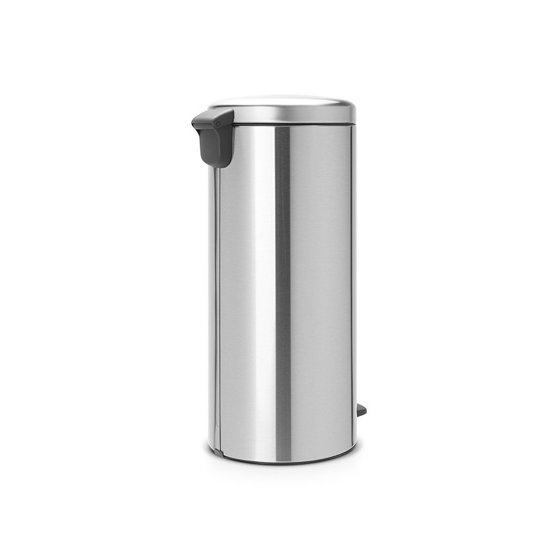 Кош за боклук с педал Brabantia NewIcon 649056, 30 л, Плавно затваряне, Противоплъзгаща основа, Инокс/Мат