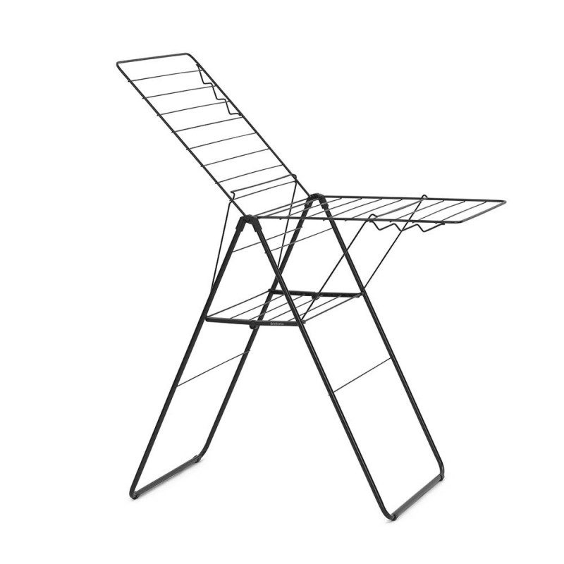 Сушилник за дрехи Brabantia Hangon 1004165, 20 м, 6 закачалки, Регулируем, Заключване за деца, Черен/мат