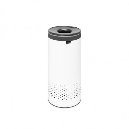 Кош за пране Brabantia 1004178, 35 л, Пластмасов капак, Пълнене без отваряне, Вентилационни отвори, Бял