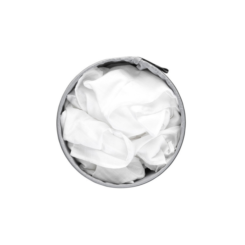 Кош за пране Brabantia 1004178, 35 л, Пластмасов капак, Пълнене без отваряне, Вентилационни отвори, Бял