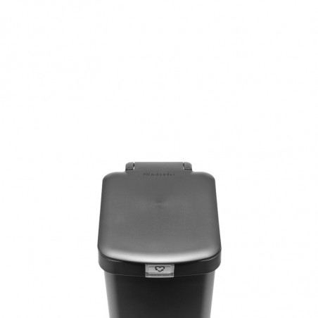 Кош за боклук с педал Brabantia StepUp 1008479, 16 л, Екологични материали, Голям отвор, Тъмносив