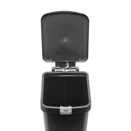 Кош за боклук с педал Brabantia StepUp 1008479, 16 л, Екологични материали, Голям отвор, Тъмносив
