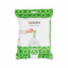Торба за кош Brabantia размер 647064 G, 23-30L, 40 броя, бели