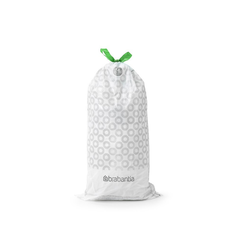 Торба за кош Brabantia размер 647064 G, 23-30L, 40 броя, бели