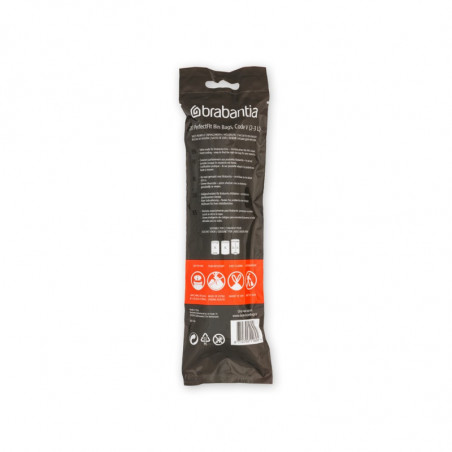 Торбички за кош Brabantia PerfectFit NewIcon 650533, Размер V, 3 л, 20 броя, Бял