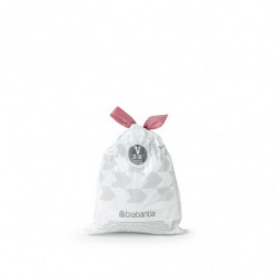 Торбички за кош Brabantia PerfectFit NewIcon 650533, Размер V, 3 л, 20 броя, Бял