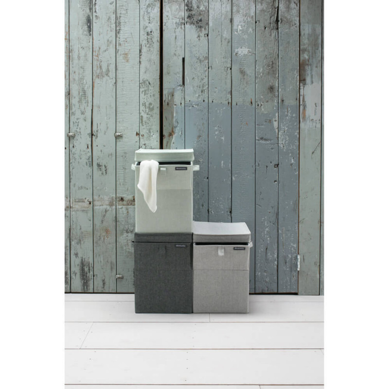 Кутия за пране Brabantia Stackable 1000827, 35 л, Преден отвор, Широк капак, Сгъваема, Сив
