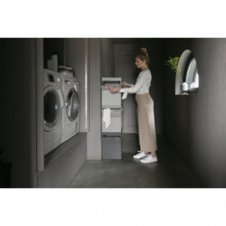 Кутия за пране Brabantia Stackable 1000827, 35 л, Преден отвор, Широк капак, Сгъваема, Сив